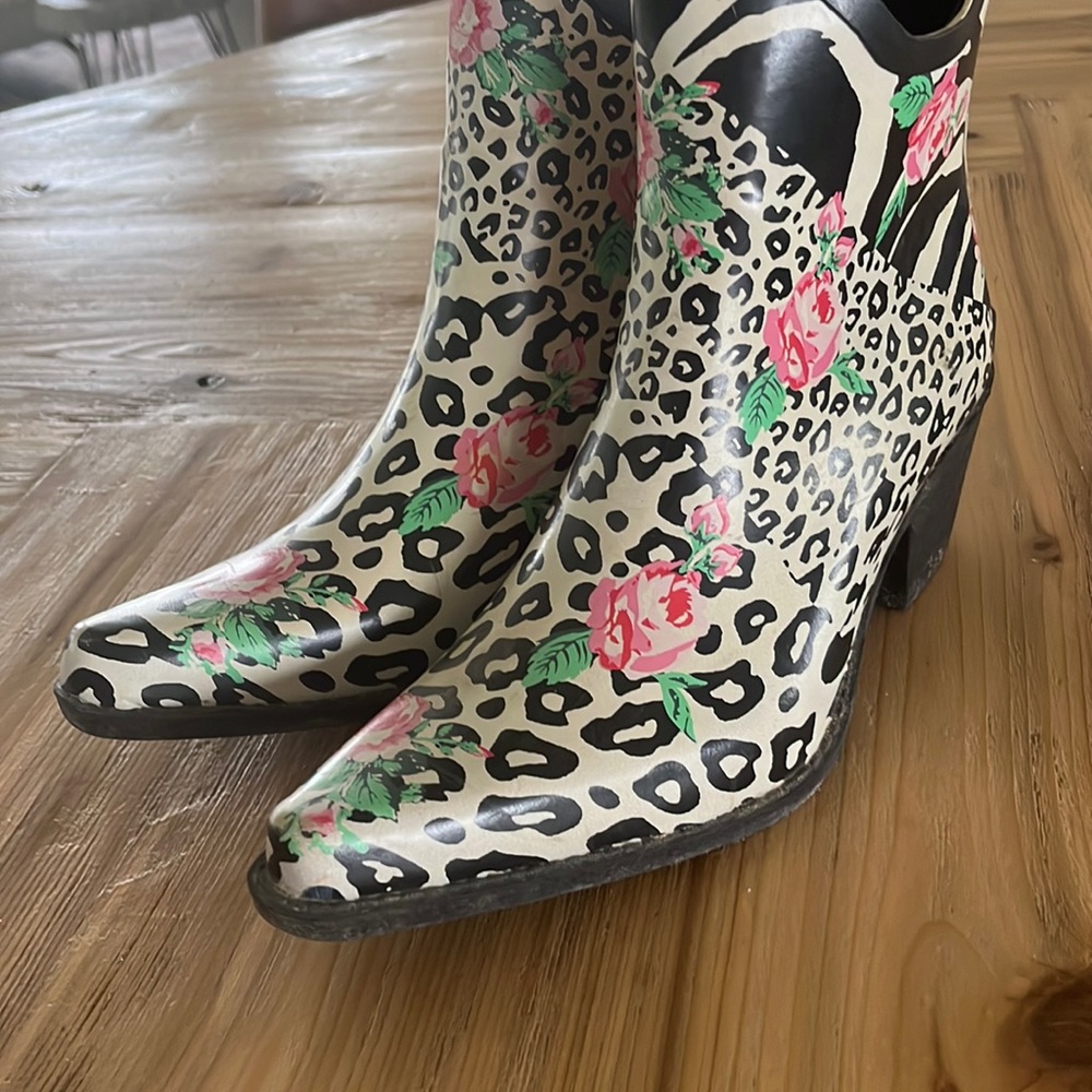 Corky brand rubber boots.